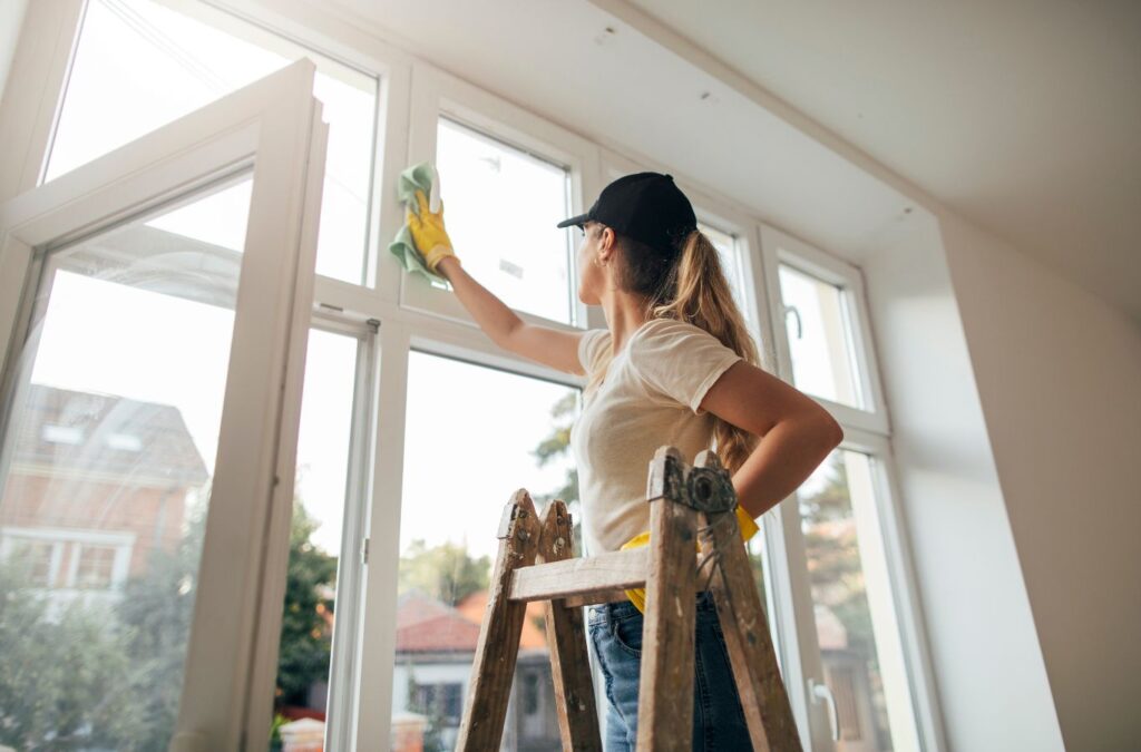 Queen City Cleaners executing expert deep cleaning services in an Eastover home, targeting hard-to-reach areas for a thorough and sanitized environment.