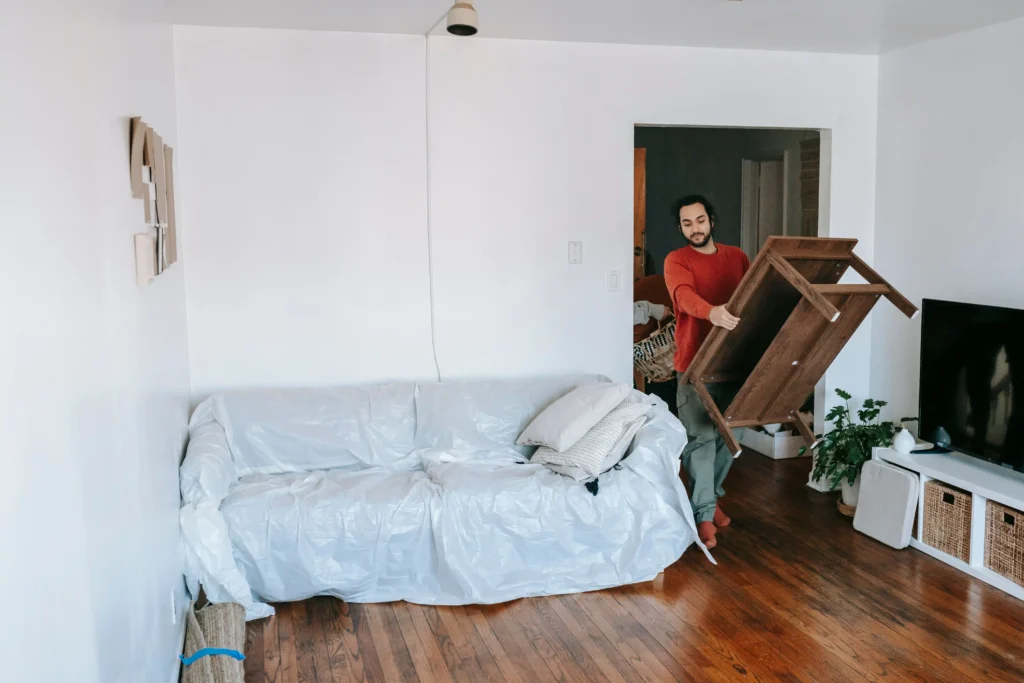 Professional move out cleaning team cleaning a home in Harrisburg, NC